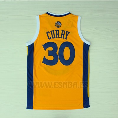 Camiseta Golden State Warriors Stephen Curry #30 Amarillo